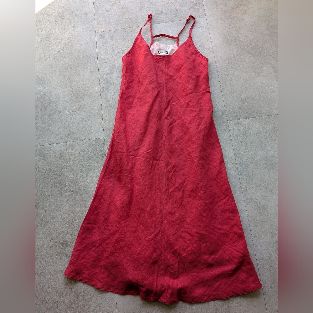 Anni Kuan Red Linen Dress (Made In NYC!)